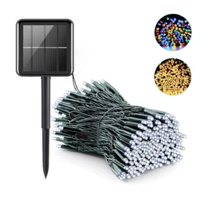 Solar Fairy String Lights 100/200/500 LED Outdoor Garden Christmas Party Decor - Picture 1 of 17