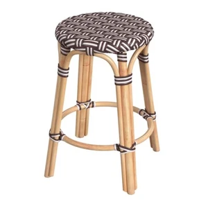 Butler Tobias Rattan Round 24" Counter Stool, Burgundy - 9371466 - Picture 1 of 1
