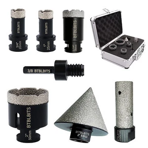 Diamond Core Drilling Bit Hole Saw Set for Ceramic Tile Marble 7pcs/box Cutter - Picture 1 of 7