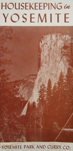 Vintage Yosemite Housekeeping Camp Curry Travel Brochure Cabin Lodge Rates 1959 - Picture 1 of 5