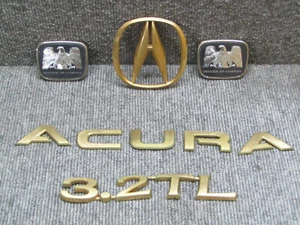 JDM HONDA ACURA UA4 UA5 GOLDEN CHROME EMBLEMS SET FACTORY OEM - Bild 1 von 12