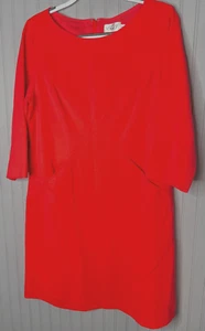 Eliza J Womens DRESS 14 Vibrant Red Pockets Elegant Lined Designer NEW $148 - Picture 1 of 14