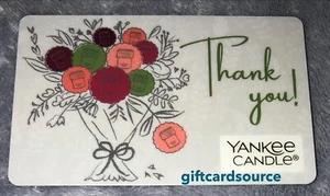 YANKEE CANDLE GIFT CARD “THANK YOU FLOWER BOUQUET” 2020 NO VALUE CANADA NEW - Picture 1 of 1