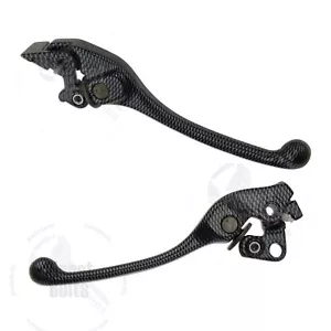Carbon Brake & Clutch Hand Levers For Honda VTR 1000F 98-05 VFR Control Hand - Picture 1 of 3