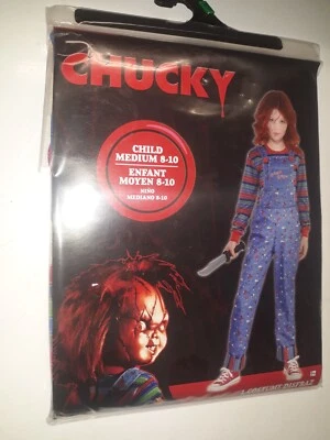 Chucky Childs Play Kids Halloween Costume One Piece Boy Girl Medium 8-10 NEW - Photo 1/4
