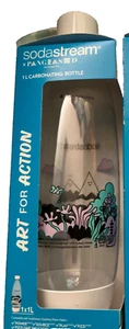 SodaStream Carbonating Bottle,Slim Liter,Art for Action,H Eddy Mountains Nature - Picture 1 of 22
