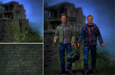 DETOLF DIORAMA PÓSTER TELÓN DE FONDO~INN HORROR~PARA FIGURAS DE MONSTRUOS UNIVERSALES 1/6 QMx Foto 1 de 3