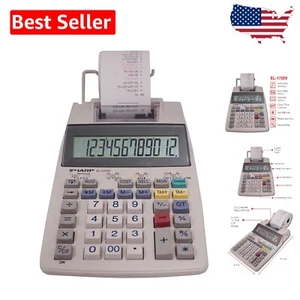 Fast Dual-Color Printing Calculator - 12 Digit with Extra Large LCD Display - Picture 1 of 8