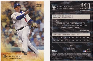 Manny Machado Los Angeles Dodgers 2018 Topps 220 Harper second to none 4 SP 5196 - Picture 1 of 1