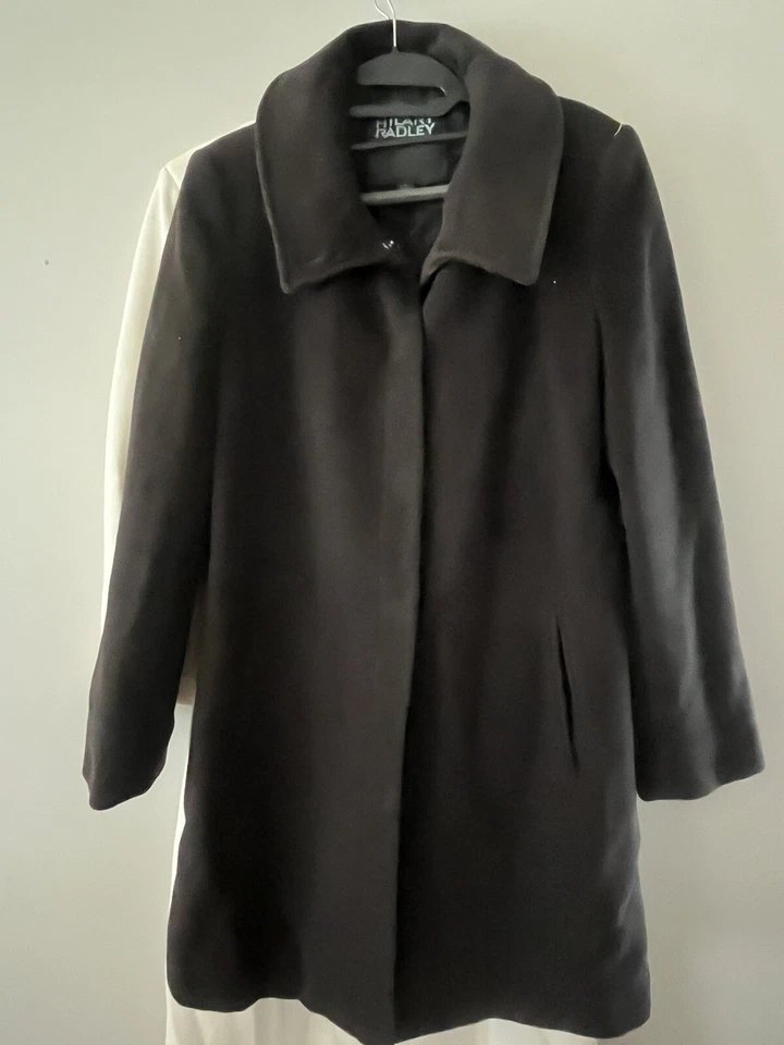 Hilary Radley Angora Wool Long Chocolate Brown Sz 4 Snap Buttons - Image 1 of 1