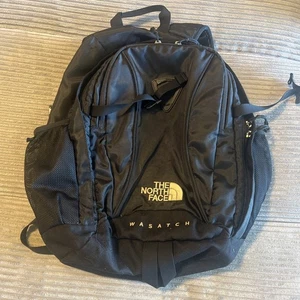 THE NORTH FACE Wasatch Backpack Hiking School Overnight black  Adjustable - Picture 1 of 10