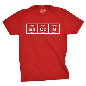 Camiseta Para Hombres La Química del Tocino Divertida Nerd Gráfica Tabla Periódica Ciencia - Imagen 1 de 17