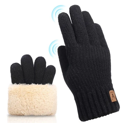 Guantes térmicos y a prueba de viento con pantalla táctil de invierno para clima frío para hombres y mujeres Foto 1 de 4