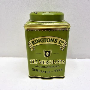 Ringtons Tea Caddy Tin Barnsley Canister Horse Cart Green Gold - Picture 1 of 13