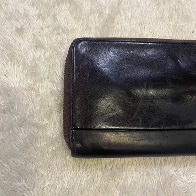 Cartera Larga Porter Piel de Caballo Marrón Cremallera Usada Foto 1 de 4