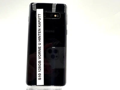 Samsung Galaxy S10 – 128 GB – Prism Black – Dual SIM – defekt – Risse vorne - Bild 1 von 4
