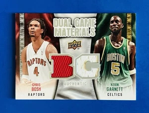 2009-10 UD Kevin Garnett & Chris Bosh Dual Game Materials Jersey Card #DG-CK - Bild 1 von 2
