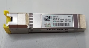 Cisco 1GB Base-T 100m RJ-45 Connector to SFP Transceiver GLC-TE - Picture 1 of 3