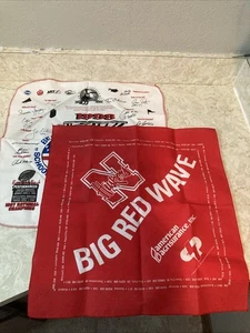 Vintage Nebraska Cornhuskers 1998 Back To School Jam & Red Rally Flag - Picture 1 of 16