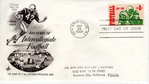 COMMEMORATING 100 YEARS OF INTERCOLLEGIATE FOOTBALL - 1869-1969 - DC2428 - Picture 1 of 1