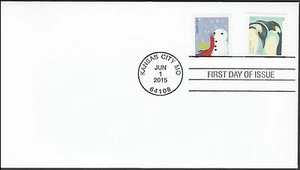 US 4990 Penguins (coil) Winter Fun Snowman additional ounce CDS FDC 2015 - Picture 1 of 1