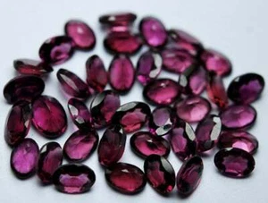 100% Natural Rhodolite Garnet 10X8mm Oval Shape Faceted Cut Loose Gemstone 5 Pc - Picture 1 of 6