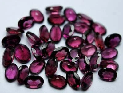 100% Natural Rhodolite Garnet 10X8mm Oval Shape Faceted Cut Loose Gemstone 5 Pc - Image 1 of 4