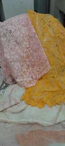 12 Old Vintage Runners Lace/cotton/linen Flaws - Picture 1 of 18