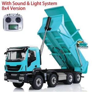 1/14 Metal 8x4 Hydraulic PNP RC Tipper Dumper Flip-over Cover Tractor Truck - Picture 1 of 12