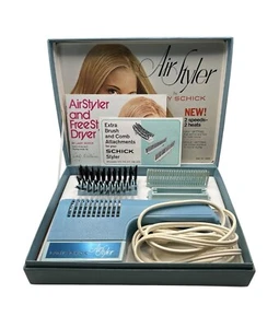 Vtg Gift Box Lady Schick Styling Air Dryer Hair Dryer Model 338 Light Blue WORKS - Picture 1 of 7