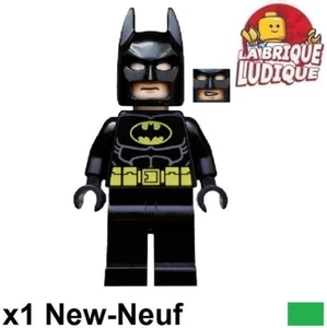 LEGO Figürchen Minifig Super Heroes Batman Schwarz Suit Gelb Belt tlm082 New - Picture 1 of 1