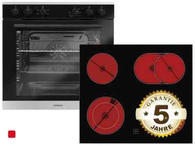 Oranier 986615S Set Einbauherd EBH 9913 30 + Glaskeramikkochfeld KFC 9866 15