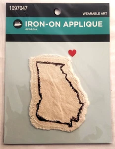 Wearable Art Leinwand Bügelbild Applikation - GEORGIA - 2 Stück - Bild 1 von 1