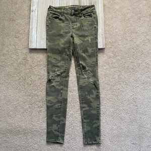 American Eagle Super Stretch X Damen 0R Camouflage Distressed Jegging Jeans DB1a - Bild 1 von 12