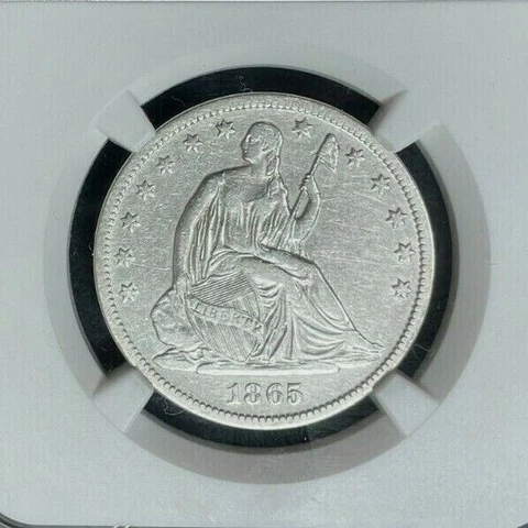 1865-S SEATED LIBERTY SILVER HALF DOLLAR ~ NGC XF DETAILS ~NICE COIN~ Cover