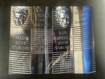 Dan Weldon And Sam Hornish Jr dual signed 8X10 Photo Autographed Indy 500 Champ - Image 1 of 3