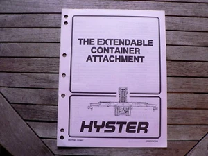 Manual de servicio de reparación de accesorios de contenedor extensible para pubs técnicos Hyster Lift - Imagen 1 de 2