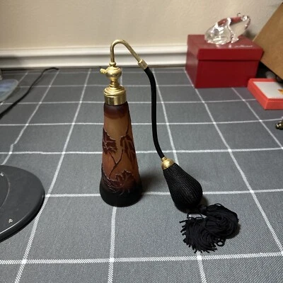 Reproduction Galle Cameo Glass Perfume Atomizer - Image 1 of 4