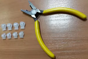 Jelly Crimping Crimper Tool for 8A 8B Scotchlok Type Crimp + 8 Connectors 2 Wire - Picture 1 of 10