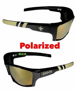 NFL New Orleans Saints Polarized Wrap Sunglasses UV Protection - Picture 1 of 5