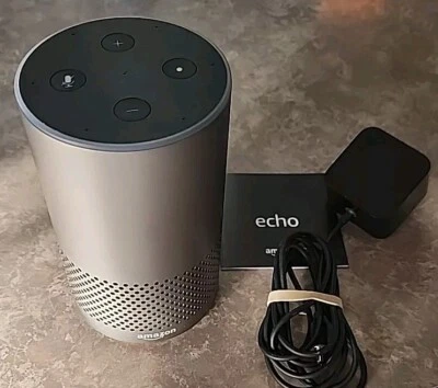 🔥 Amazon Echo 2nd Gen Alexa Smart Speaker, US Ver. RARE Silver Finish  | *ACBR - Image 1 of 4