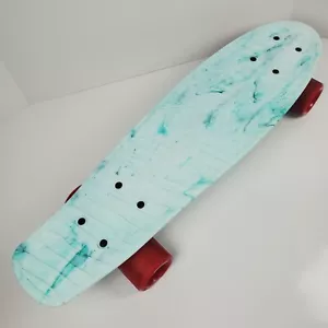KRYPTONICS 22" Pennyboard Skateboard Green Marbel Red Wheels Vintage - Picture 1 of 9