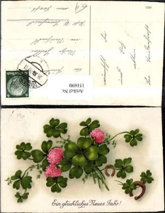 151690,Neujahr Klee Kleeblatt Hufeisen  - Picture 1 of 1