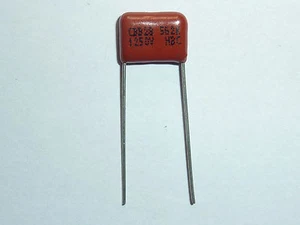 10PCS CBB28 562K 1250V 0.0056UF 5.6NF P10 Metallized Film Capacitor - Picture 1 of 1