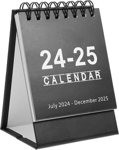 Mini Desk Calendar 2024-2025 Small Desktop Calendar July 2024 - Dec. 2025  - Picture 1 of 9