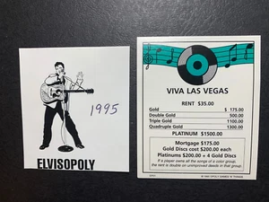 Tarjeta de propiedad Monopoly ELVIS VIVA LAS VEGAS 1995 - Imagen 1 de 3
