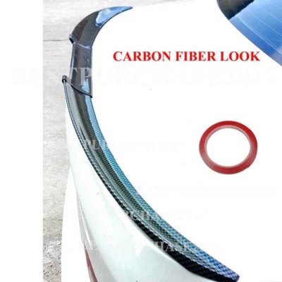 For Audi A4 A5 A6 A7 Carbon Fiber Sedan Rear Trunk Spoiler Wing Lip PU 135cm - Image 1 of 4