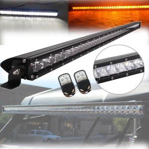 22/32/42/50 inch Amber/White/Strobe Single Row Led Light Bar Super Slim Truck - Picture 1 of 23
