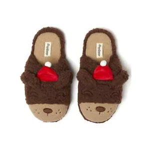 Dearfoams Cozy Comfort Unisex Critter Snowbear Scuff Slippers Size W 7-8 M 9-10 - Picture 1 of 6
