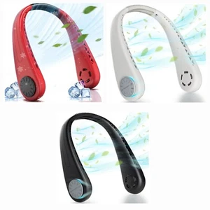 USB Rechargeable Portable Hanging Neck Fan Cooling Air Cooler Air Conditioner - Picture 1 of 11